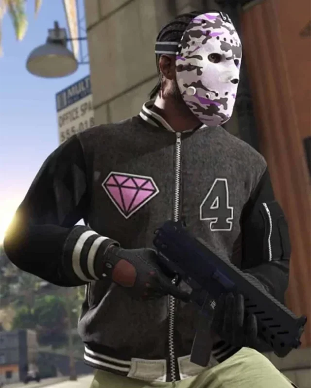 GTA VI Panther Varsity Bomber Letterman Jacket