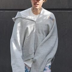 Justin Bieber Baggy Grey Hoodie