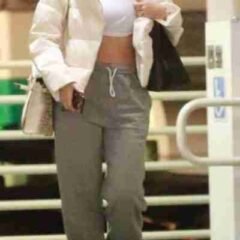 Kylie Jenner White Puffer Jacket