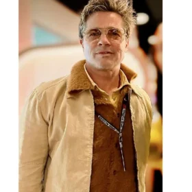 f1 2025 brad pitt yellow cotton jacket