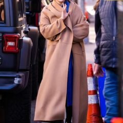 Only Murders In The Building S03 Selena Gomez Brown Coat