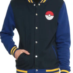 Pokemon Go Trainer Logo Blue Letterman Varsity Jacket