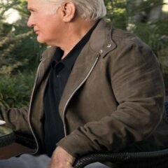Martin Sheen Grace and Frankie Robert Hanson Brown Leather Jacket