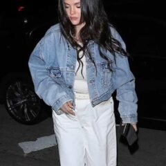 Selena Gomez Oversized Denim Jacket