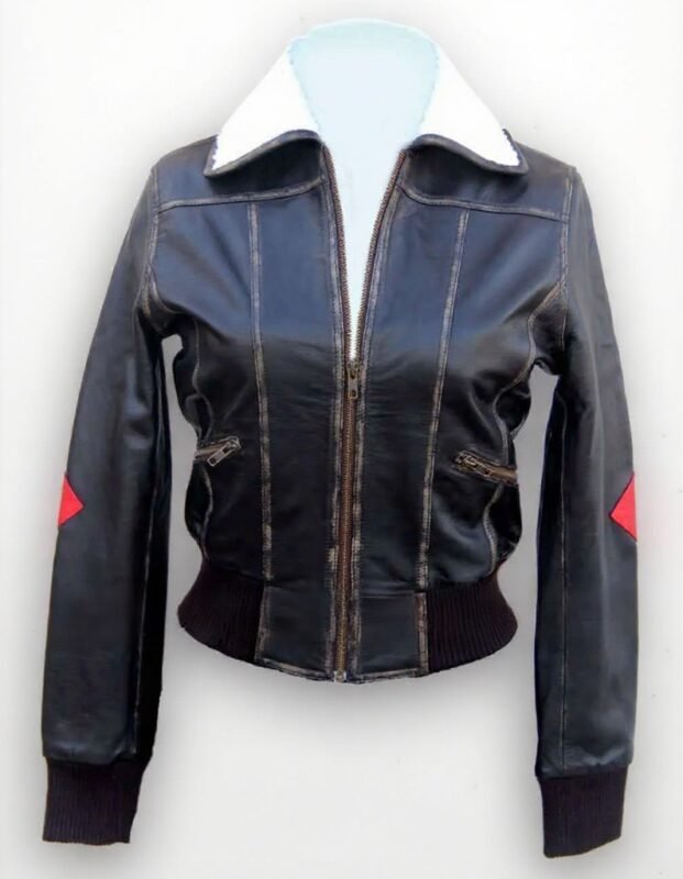 Dc Bombshells Harley Quinn Leather Jacket