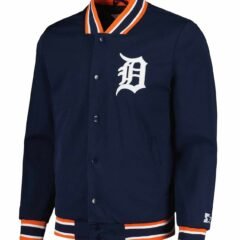 Secret Weapon Detroit Tigers Navy Satin Jacket