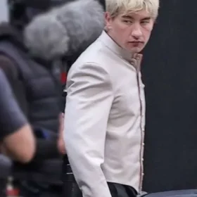 Barry Keoghan crime 101 White Cotton Jacket