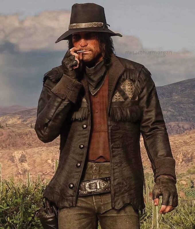 Nuevo Paraiso Gunslinger Red Dead Redemption 2 Leather Jacket