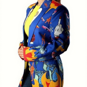 Birds Of Prey Harley Quinn Blue Blazer