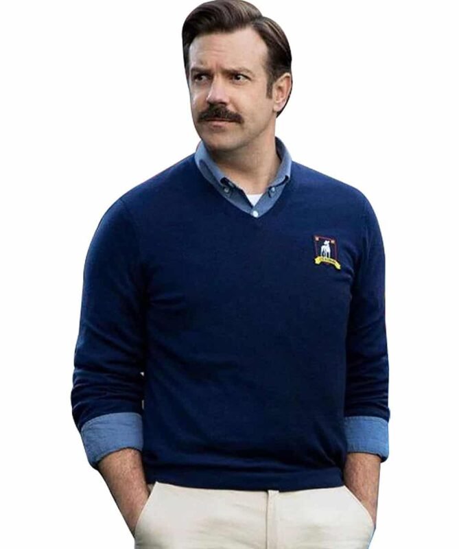 Jason Sudeikis Ted Lasso Blue Sweater