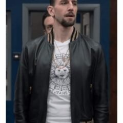 Ted Lasso Maximilian Osinski Bomber Leather Jacket