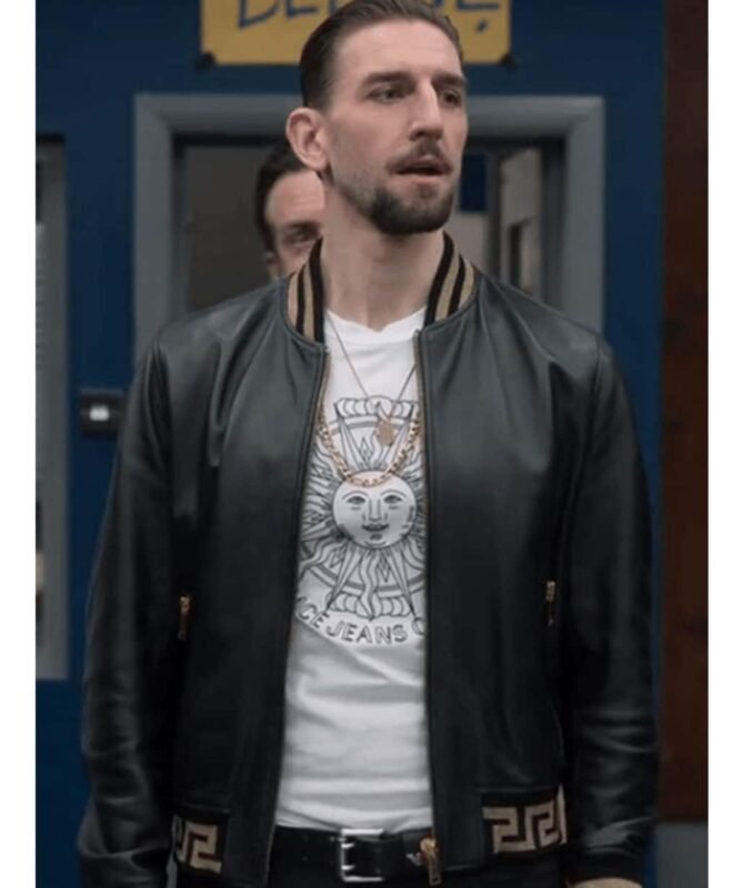 Ted Lasso Maximilian Osinski Bomber Leather Jacket