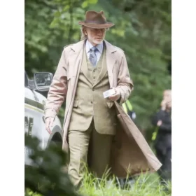 Daniel Craig Wake Up Dead Man 2025 Beige Coat
