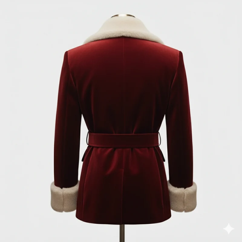 Santa christmas Red and white Velvet Blazer