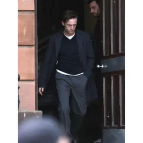 Half Man Jamie Bell Black Wool Coat