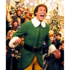 Elf Will Ferrell Green Christmas Coat