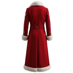 Santa Claus Red Wool Christmas Long Coat