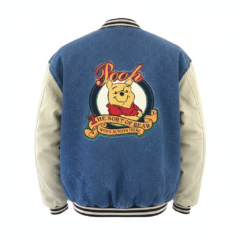 Winnie The Pooh Denim Varsity Jacket