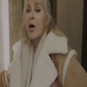 Carol Royle Christmas at Plum hill Manor Shearling Jacket