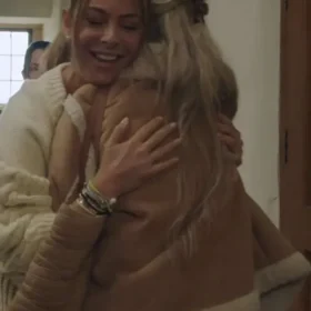 Carol Royle Christmas at Plum hill Manor Shearling Jacket