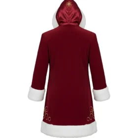 Santa Claus Inspired Red Hooded Winter Coat