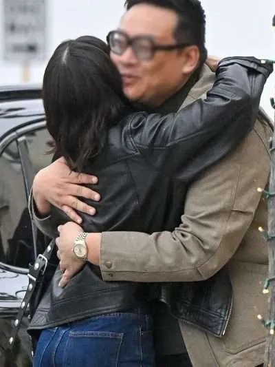 Lucy Hale 2025 Black Leather Jacket