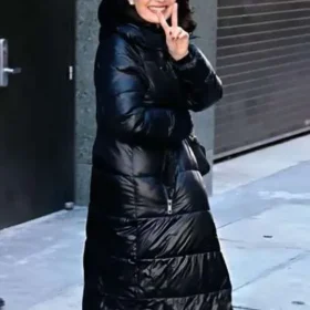 NYC 2025 Fran Drescher Black Puffer Coat