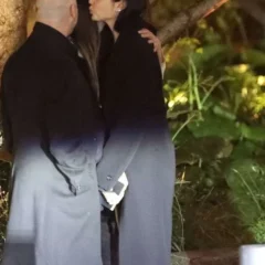 Gal Gadot 2025 Black Long Coat