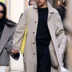 Harry Styles 2025 Beige Trench Coat