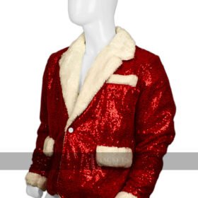 Handmade Red Santa Claus Sequin Blazer