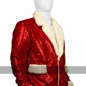 Handmade Red Santa Claus Sequin Blazer