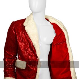 Handmade Red Santa Claus Sequin Blazer