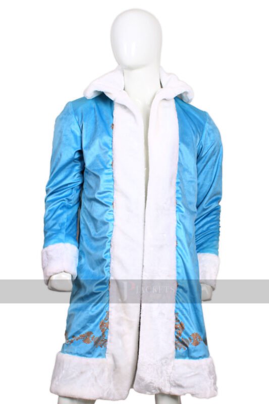 Handmade Blue Santa Christmas Velvet Coat