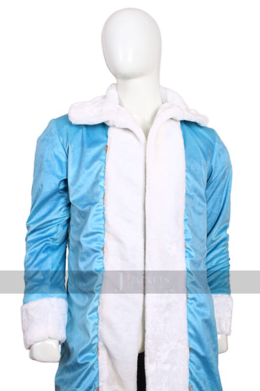 Handmade Blue Santa Christmas Velvet Coat