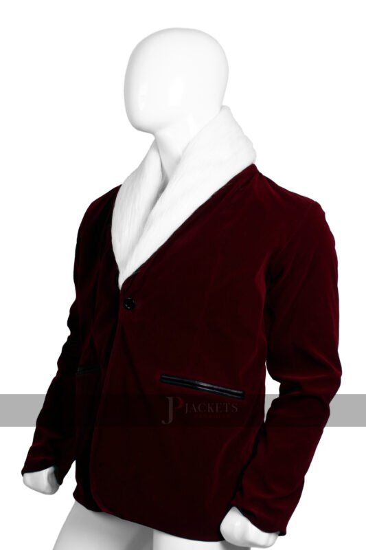 Handmade Velvet Santa Claus Shawl Collar Blazer