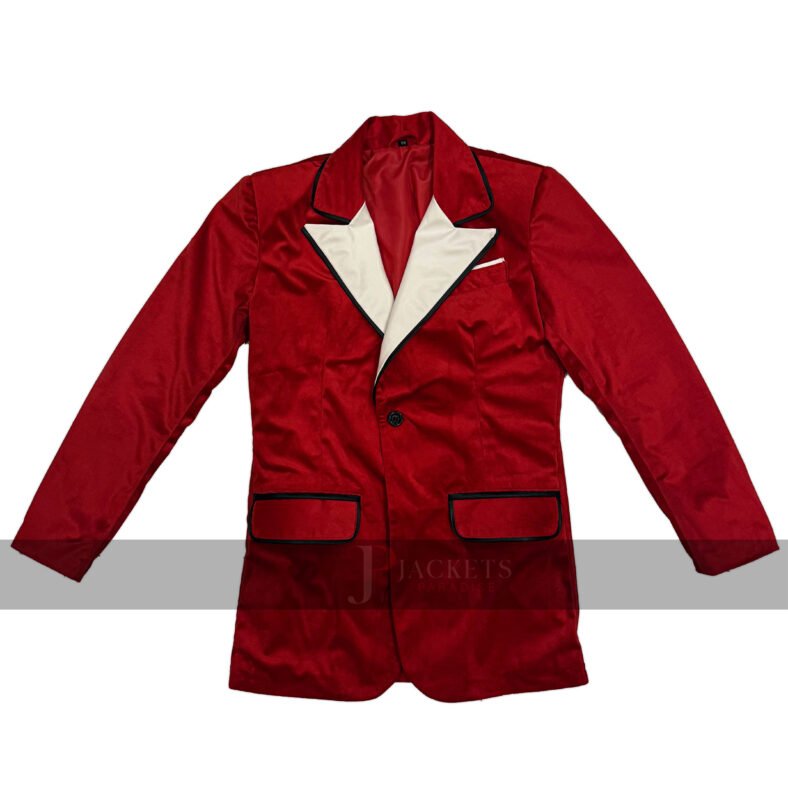 Handmade Red Velvet Santa Claus Blazer