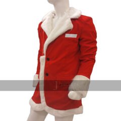 Handmade Red Santa Claus Lapel Collar Velvet Blazer