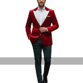 Handmade Red Velvet Santa Claus Blazer