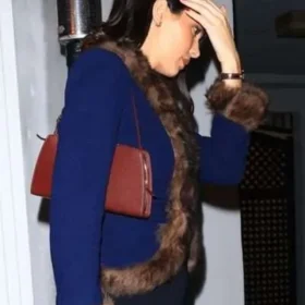 Holiday Party 2025 Kendall Jenner Blue Fur Blazer