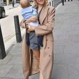 Pixie Lott 2025 Beige Long Coat