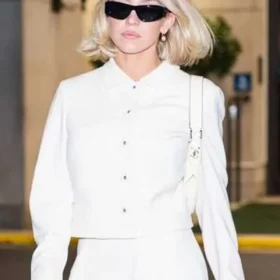 NYC 2025 Sydney Sweeney White Jacket