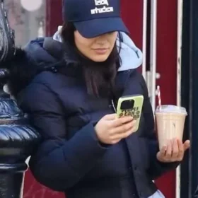 Rachel Zegler NYC 2025 Black Puffer Jacket