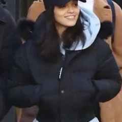 Rachel Zegler NYC 2025 Black Puffer Jacket