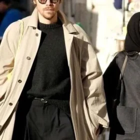 Harry Styles 2025 Beige Trench Coat
