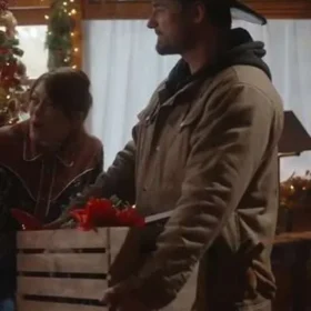 A Royal Montana Christmas 2025 Warren Christie Brown Jacket