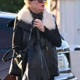 LA 2025 Alice Evans Black Leather Vest