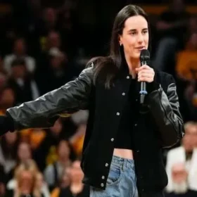 Caitlin Clark Indiana Fever 2025 Black Varsity Jacket