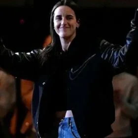 Caitlin Clark Indiana Fever 2025 Black Varsity Jacket