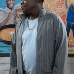 Tracy Morgan Crutch 2025 Grey Bomber Jacket