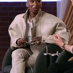 Access Hollywood 2025 Cynthia Erivo Leather Jacket